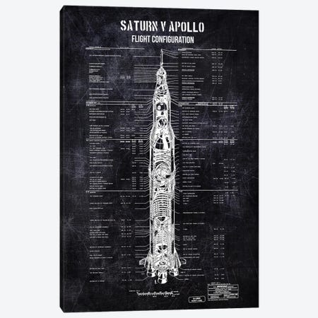 Saturn V Apollo Configuration Canvas Print #JFD6} by Joseph Fernando Canvas Art