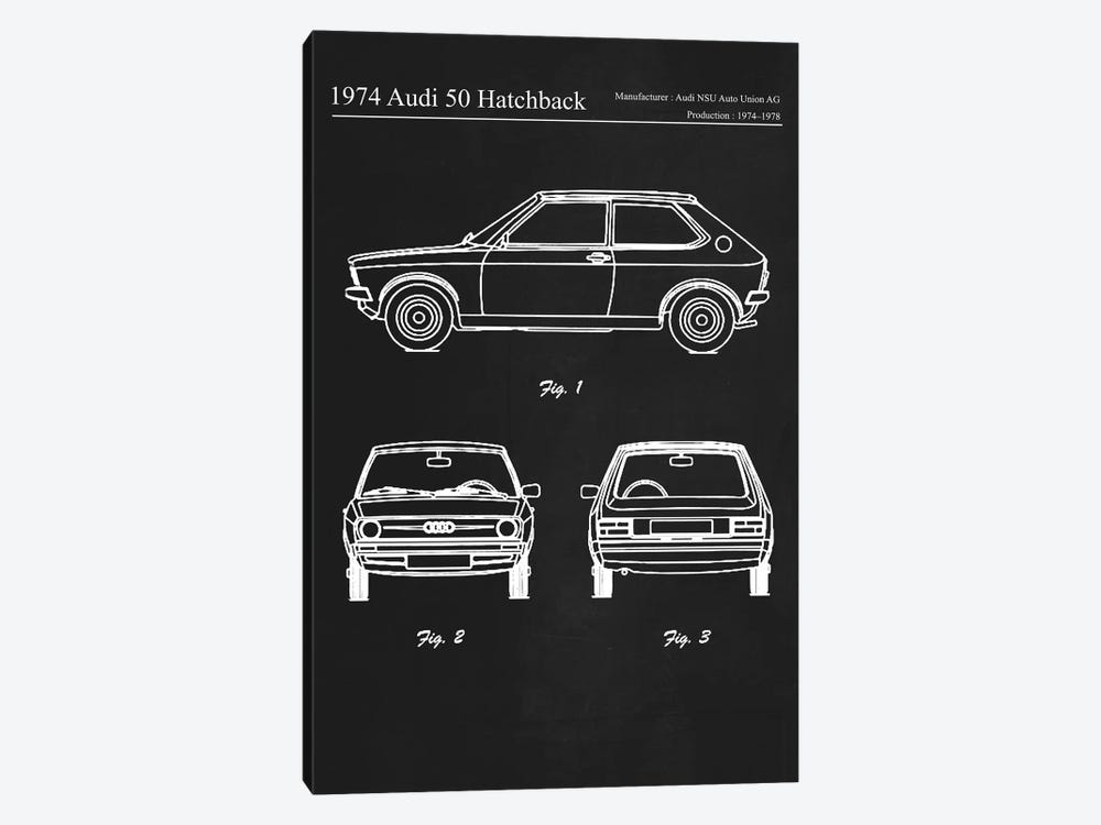 1974 Audi 50 Hatchback by Joseph Fernando 1-piece Canvas Print