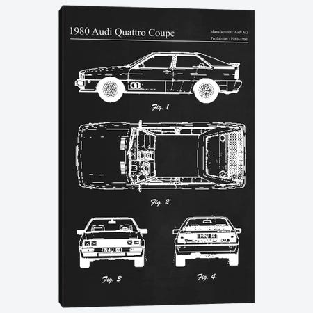 1980 Audi Quattro Coupe Canvas Print #JFD74} by Joseph Fernando Canvas Wall Art