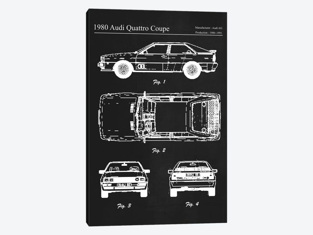 1980 Audi Quattro Coupe by Joseph Fernando 1-piece Canvas Print