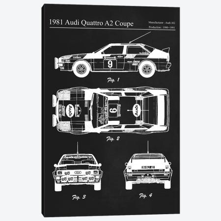 1981 Audi Quattro A2 Coupe Canvas Print #JFD75} by Joseph Fernando Canvas Art