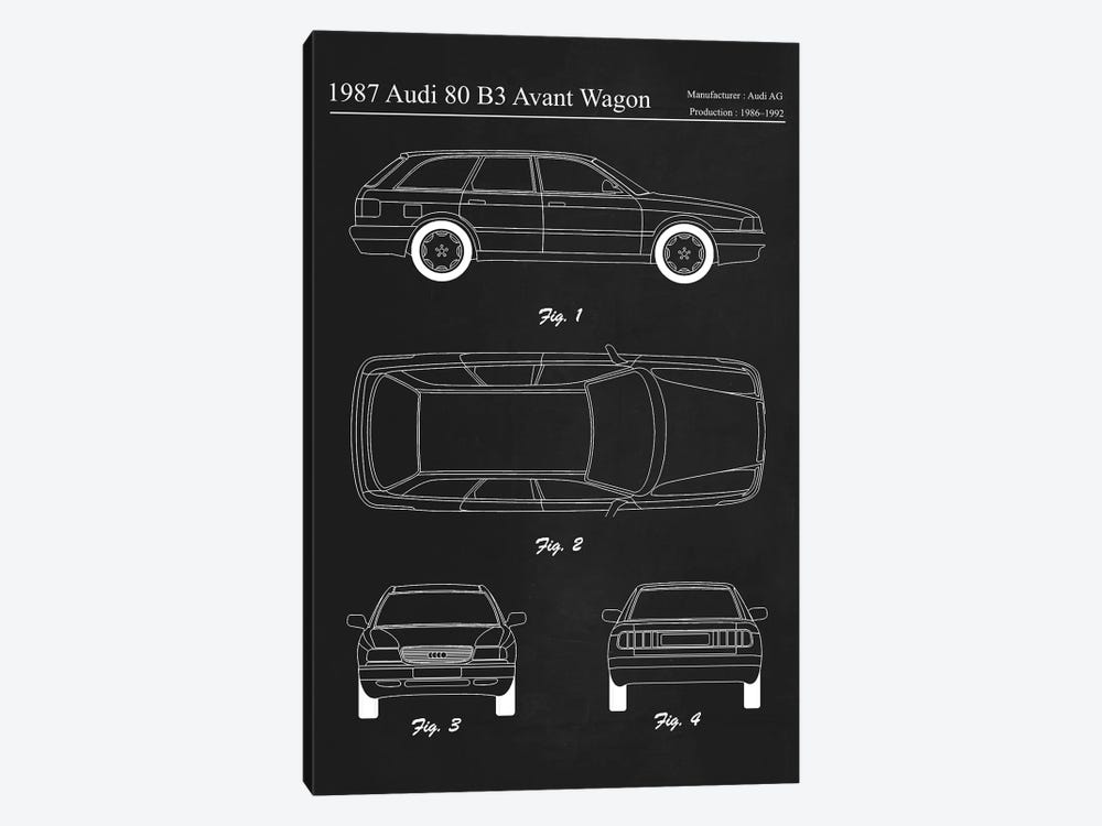 1987 Audi 80 B3 Avant Wagon by Joseph Fernando 1-piece Art Print