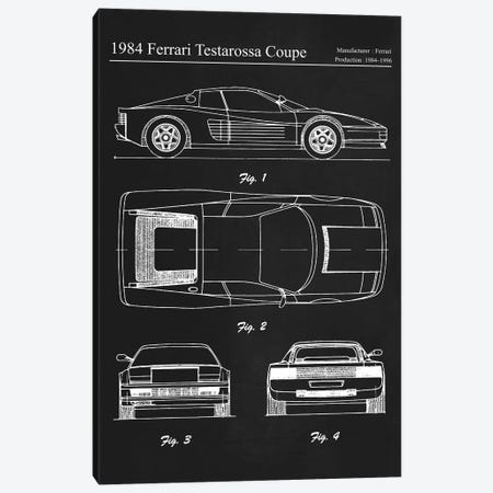 1984 Ferrari Testarossa Coupe Canvas Print #JFD78} by Joseph Fernando Art Print