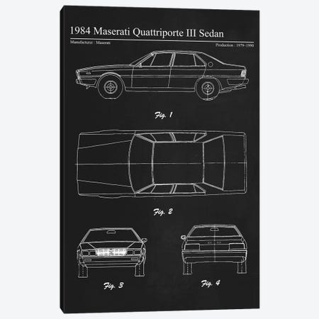 1984 Maserati Quattriporte III Sedan Canvas Print #JFD79} by Joseph Fernando Canvas Print