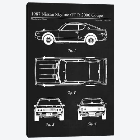 1987 Nissan Skyline GT R 2000 Coupe Canvas Print #JFD81} by Joseph Fernando Canvas Wall Art