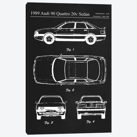 1989 Audi 90 Quattro 20v Sedan Canvas Print #JFD82} by Joseph Fernando Canvas Art