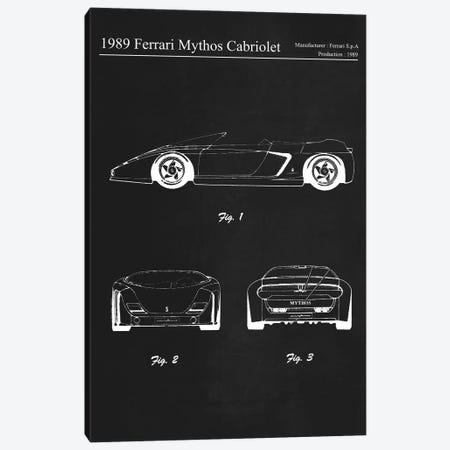 1989 Ferrari Mythos Cabriolet Canvas Print #JFD83} by Joseph Fernando Canvas Artwork