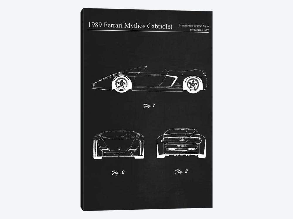 1989 Ferrari Mythos Cabriolet by Joseph Fernando 1-piece Canvas Print
