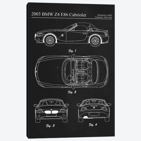 2003 BMW Z4 E86 Cabriolet Canvas Print #JFD86} by Joseph Fernando Canvas Art Print