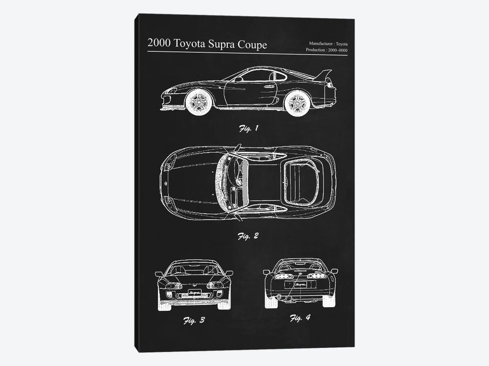 2000 Toyota Supra Coupe by Joseph Fernando 1-piece Canvas Art Print