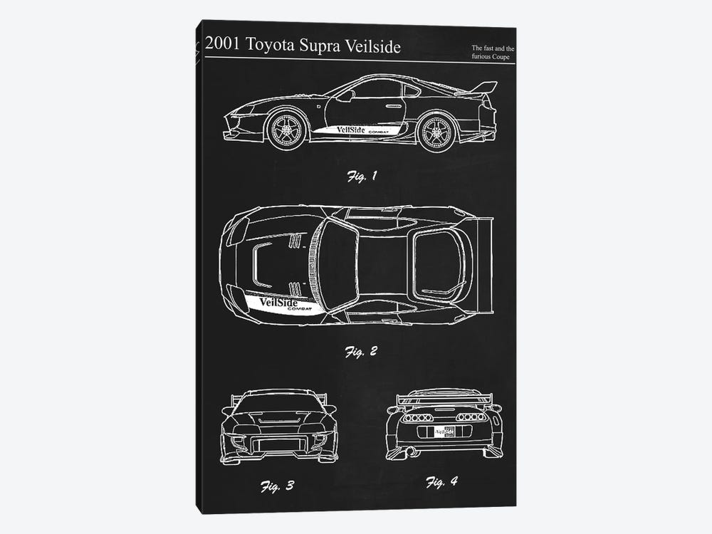 2001 Toyota Supra Veilside by Joseph Fernando 1-piece Canvas Art Print