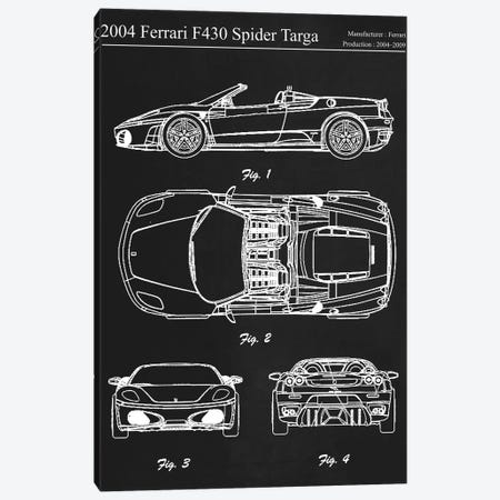 2004 Ferrari F430 Spider Targa Canvas Print #JFD93} by Joseph Fernando Canvas Art Print