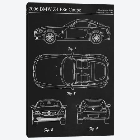 2006 BMW Z4 E86 Coupe Canvas Print #JFD96} by Joseph Fernando Canvas Artwork