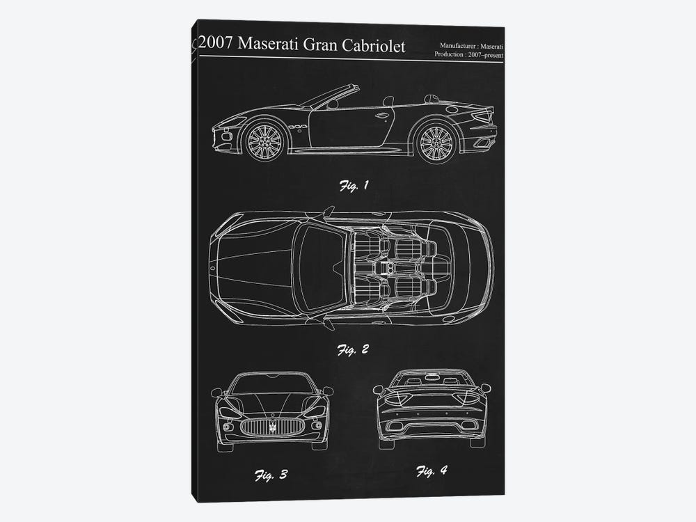 2007 Maserati Gran Cabriolet by Joseph Fernando 1-piece Canvas Art