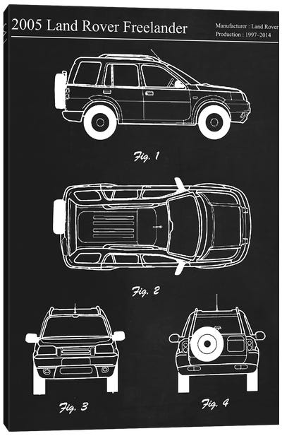 2005 Land Rover Freelander SUV Canvas Art Print - Automobile Blueprints