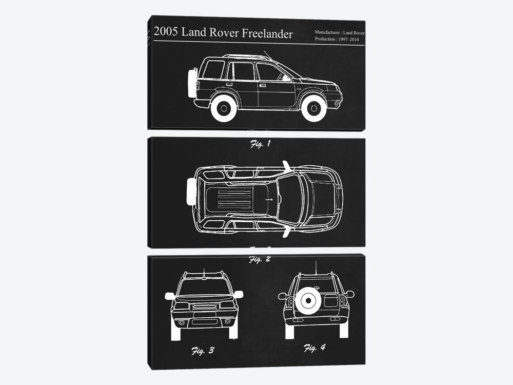 2005 Land Rover Freelander SUV by Joseph Fernando 3-piece Canvas Artwork