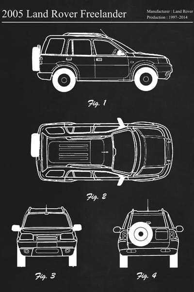 Automobile Blueprints: 2005 Land Rover Freelander SUV by Joseph Fernando