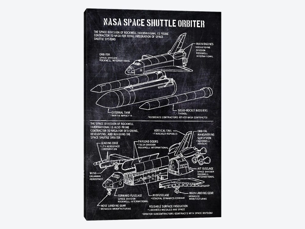 nasa space shuttle orbiter by Joseph Fernando 1-piece Canvas Print
