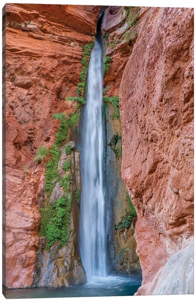 Waterfall, Deer Creek, Colorado River, Grand Canyon National Park, Arizona Canvas Art Print - Jeff Foott