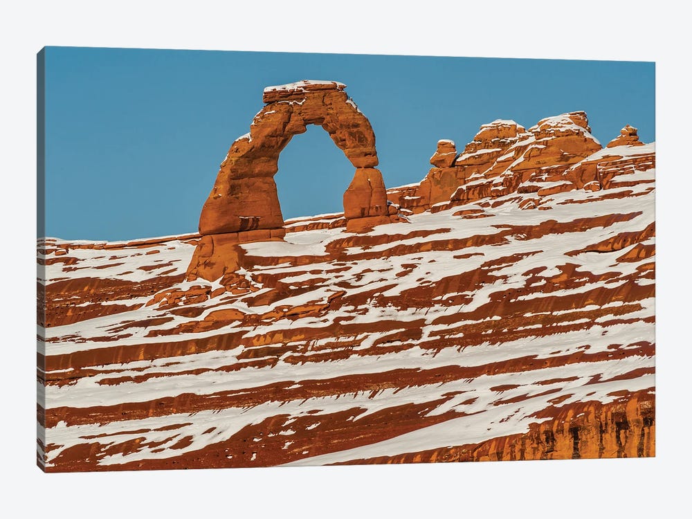 Delicate Arch in winter, Arches National Park, Utah 1-piece Canvas Wall Art