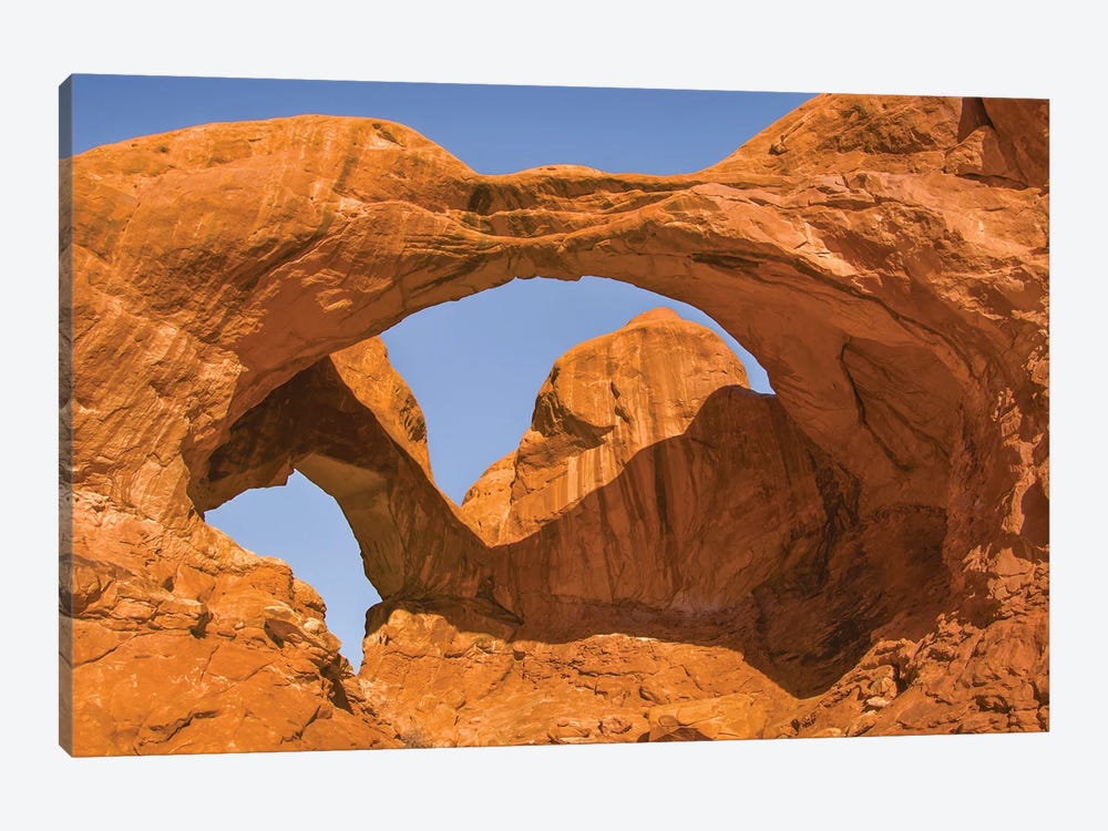 Double Arch,a pothole arch, Arches National Park, Utah by Jeff Foott 1-piece Canvas Art Print