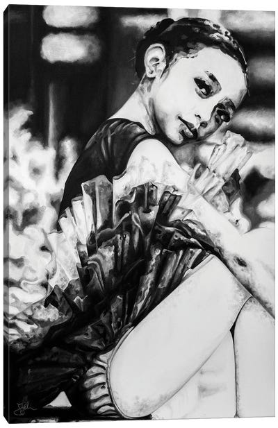Jessy's Portrait As Ballerina Canvas Art Print - Jennifer Gehr