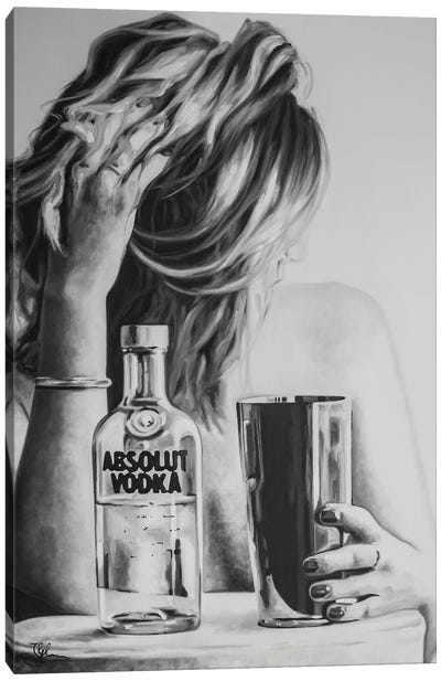 When The Party's Over Canvas Art Print - Vodka Art