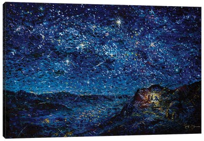 Night of the Nativity Canvas Art Print - Night Sky Art