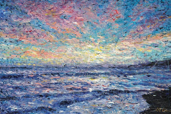 Large Coastal Art - Canvas Prints: Summer Beach Blues by Jeff Johnson