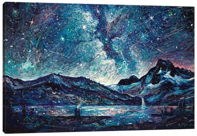 High Sierra Canvas Art Print - Night Sky Art