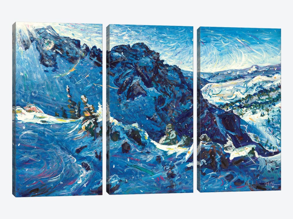 High in the Pass by Jeff Johnson 3-piece Canvas Art Print