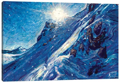 Hope Is Kindled Canvas Art Print - Snowy Mountain Art