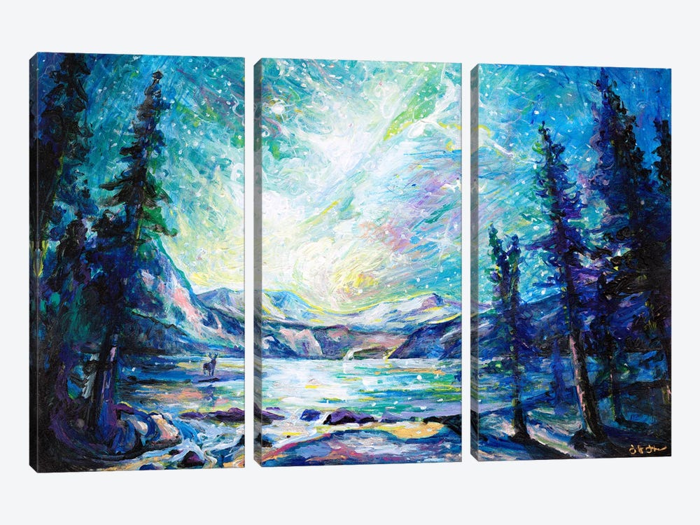 Alpine Paradise by Jeff Johnson 3-piece Canvas Art