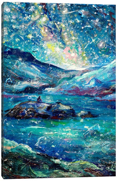 Island Lake Canvas Art Print - Jeff Johnson