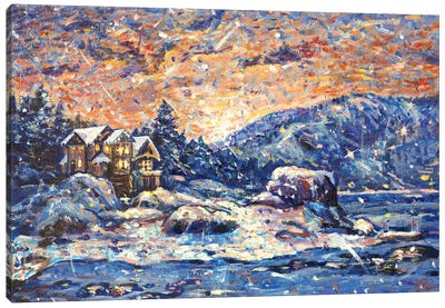 Holiday House Canvas Art Print - Jeff Johnson