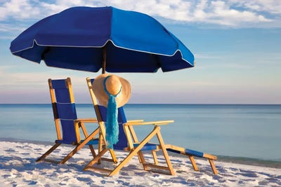Lounging At The Seashore by Janet Fikar canvas print