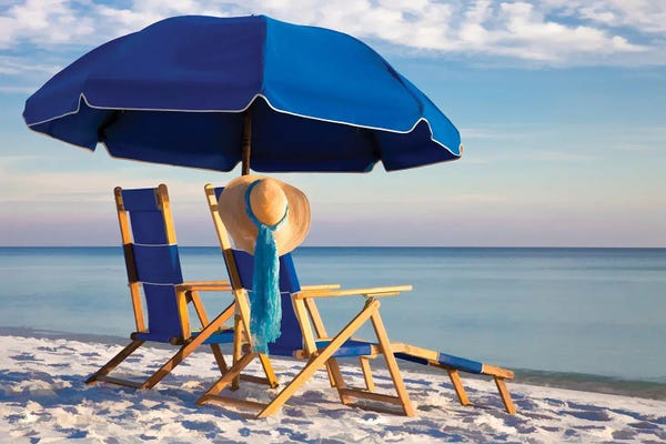 Janet Fikar: Lounging At The Seashore by Janet Fikar