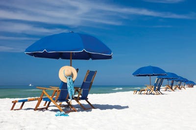 Beach Chair Luxury by Janet Fikar multi panel art