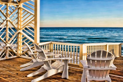 Come Sit Awhile by Janet Fikar framed wall art