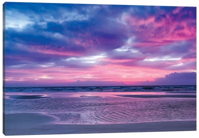 Pink And Blue Sky Canvas Art Print