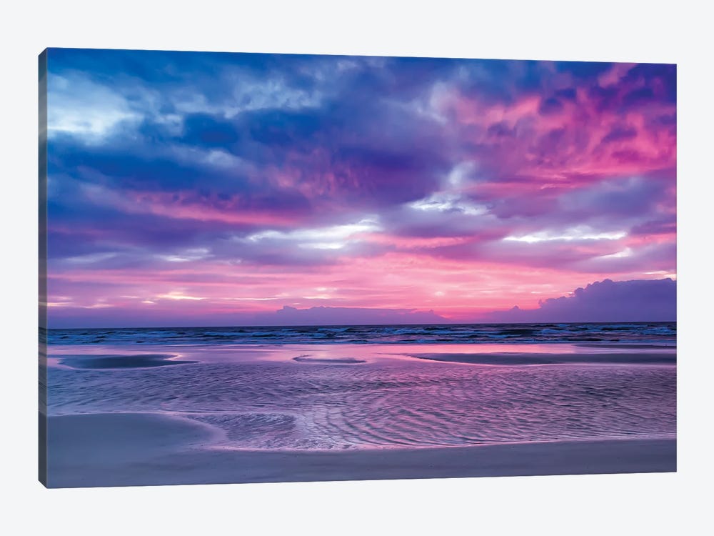 Pink And Blue Sky by Janet Fikar 1-piece Canvas Art