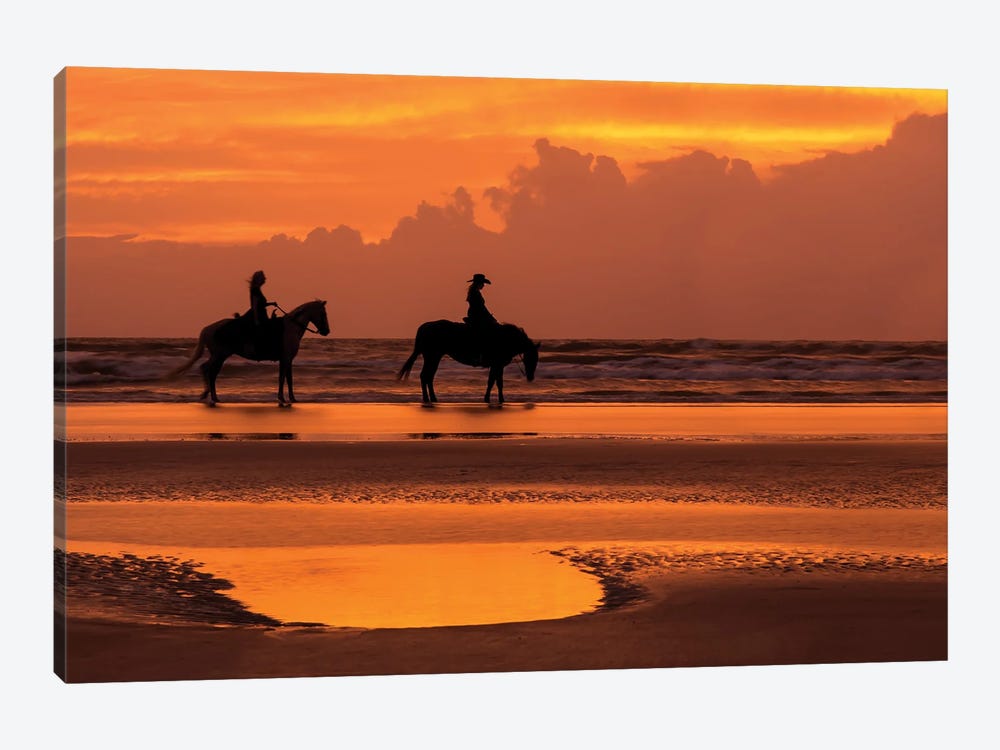 Horse And Rider On The Beach II by Janet Fikar 1-piece Canvas Wall Art