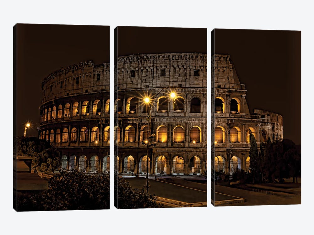 Roman Coliseum by Janet Fikar 3-piece Canvas Art