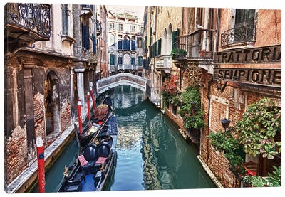 Venice Canal I Canvas Art Print - Janet Fikar