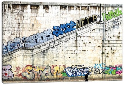 Graffiti Wall Canvas Art Print - Janet Fikar