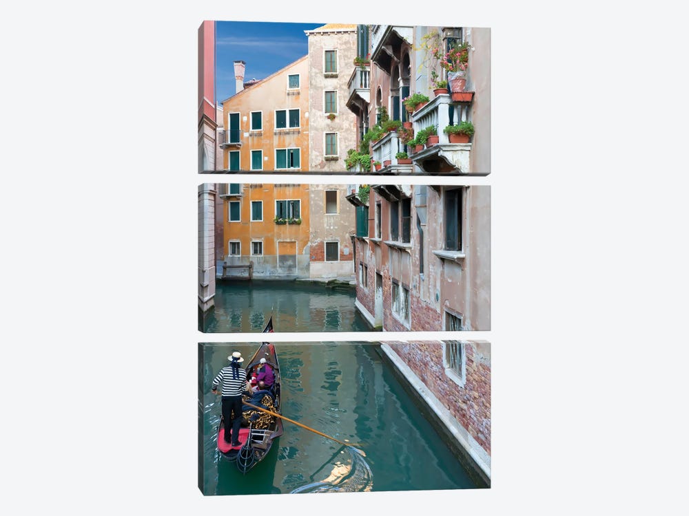 Venice Canal II by Janet Fikar 3-piece Canvas Wall Art