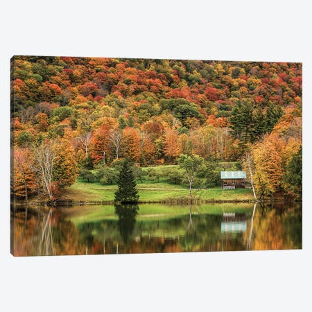 Vermont Country Reflection Canvas Print #JFK193} by Janet Fikar Canvas Wall Art