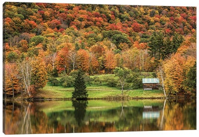 Vermont Country Reflection Canvas Art Print - Janet Fikar
