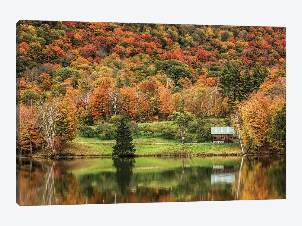 Vermont Country Reflection by Janet Fikar 1-piece Canvas Artwork