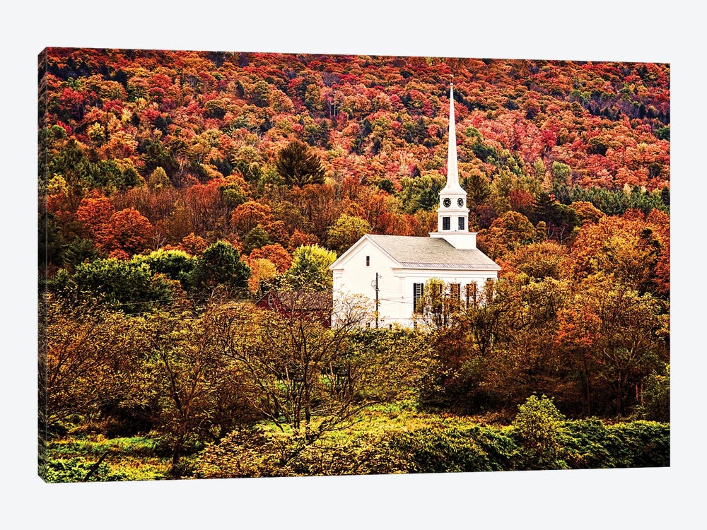 Chapel In Living Color by Janet Fikar 1-piece Canvas Print